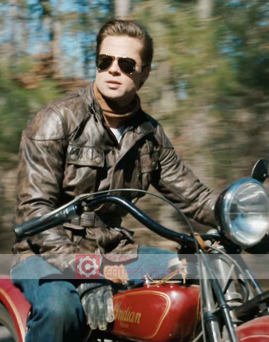 Wennen aan Patriottisch Refrein Brad Pitt Motorcycle Leather Jacket | Benjamin Button Belstaff Jacket