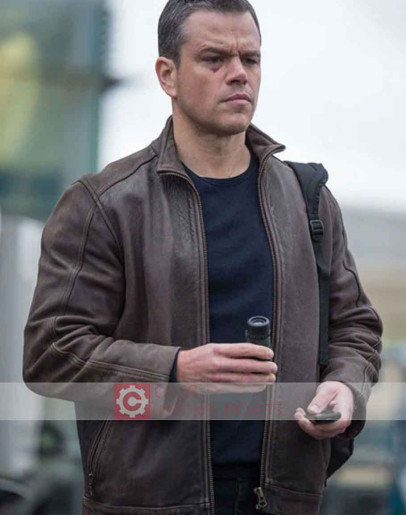 Jason Bourne Matt Damon Leather Jacket