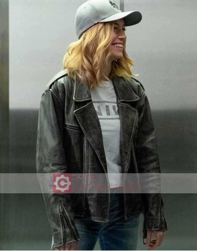 Captain Marvel Brie Larson (Carol Danvers) Leather Jacket