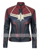 Captain Marvel Carol Danvers Costume Leather Jacket