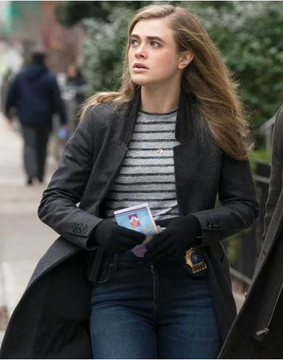 Manifest Melissa Roxburgh (Michaela Stone) Black Trench Coat