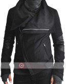 High Neck Men's Ninja Asymmetrical Wool Jacket