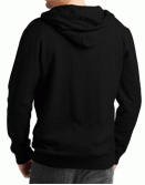 Men's Zip up Black Wool Hoodie