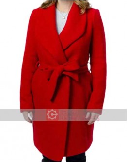 Christmas In Evergreen (Allie) Ashley Williams Red Wool Coat