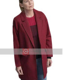 Grey's Anatomy (Meredith Grey) Ellen Pompeo Maroon Wool Coat