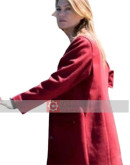 Grey's Anatomy (Meredith Grey) Ellen Pompeo Maroon Wool Coat