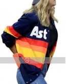 Kate Upton Astros Rainbow Fleece Jacket