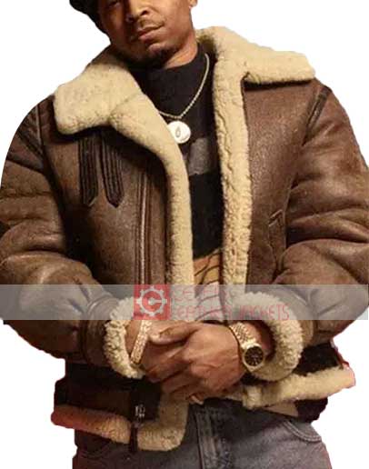 Power Book III Raising Kanan Malcolm M. Mays Brown Shearling Jacket