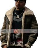 Power Book III Raising Kanan Malcolm M. Mays Brown Shearling Jacket