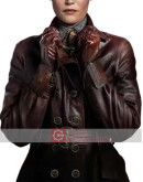 The King’s Man (Polly) Gemma Arterton Brown Leather Coat