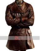 The King’s Man (Polly) Gemma Arterton Brown Leather Coat