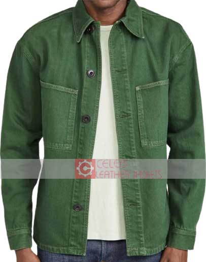 Emily in Paris Lucas Bravo Green Cotton Jacket