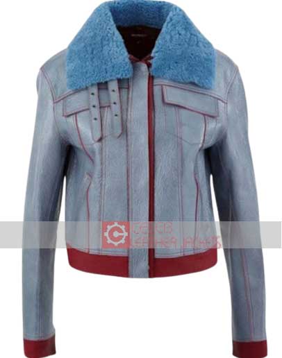 Love Life Zoe Chao (Sara Yang) Blue Leather Jacket