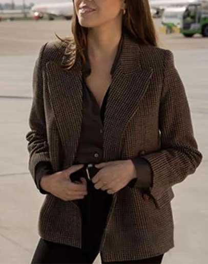 Operation Fortune Ruse de guerre Aubrey Plaza Wool Blazer