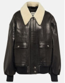Flight Alexa Chung Bomber Leather Jacket