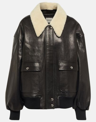 Flight Alexa Chung Bomber Leather Jacket