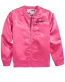 Barbie 2023 Pink Satin Bomber Jacket