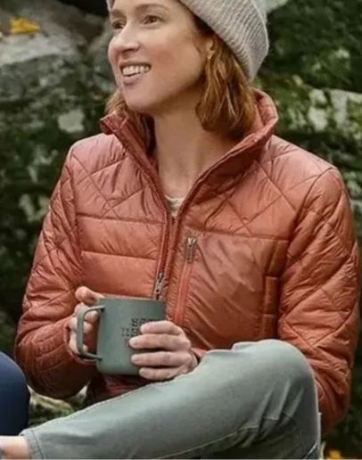 Happiness for Beginners 2023 Ellie Kemper Quilted Jacket