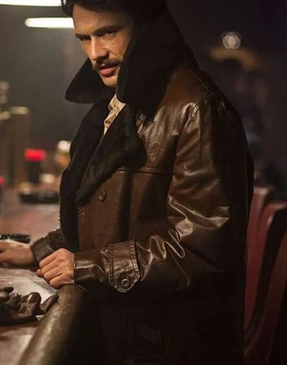 The Deuce James Franco Leather Shearling Coat