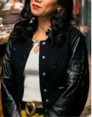 The Equalizer Liza Lapira Black Bomber Jacket