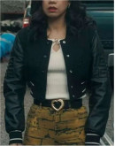 The Equalizer Liza Lapira Black Bomber Jacket