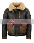 Men’s Aviator Chocolate Black Bomber Jacket