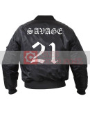 Men’s Savage 21 Black Bomber Jacket Men’s Savage 21 Black Bomber Jacket