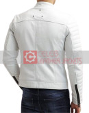 Men's White Leather Jacket