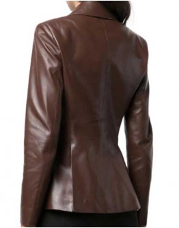 Succession S04 Sarah Snook Leather Blazer