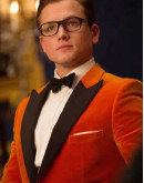 Kingsman: The Golden Circle Taron Egerton Velvet Tuxedo Coat