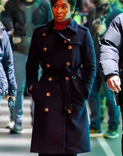 Luther The Fallen Sun Cynthia Erivo Wool Coat