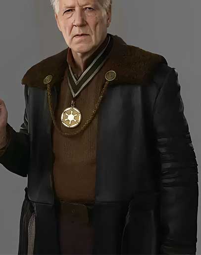 The Mandalorian Werner Herzog Shearling Leather Coat The Mandalorian Werner Herzog Shearling Leather Coat