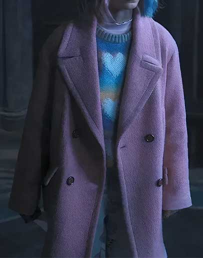 Wednesday Emma Myers (Enid Sinclair) Wool Coat