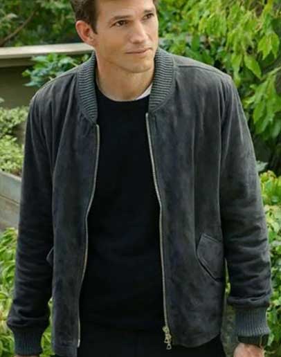 Your Place or Mine Ashton Kutcher Suede Leather Jacket