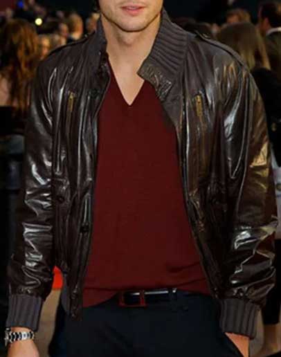 Your Place or Mine Peter Coleman Brown Leather Jacket