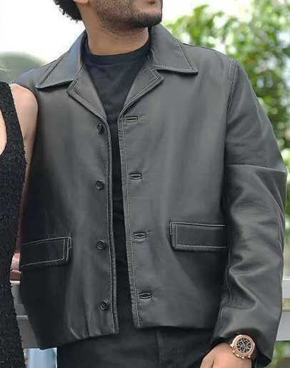 The Idol 2023 The Weeknd Leather Jacket Product Attribute: