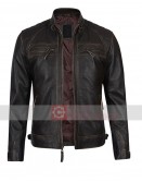 Claude Men's Dark Brown Vintage Jacket