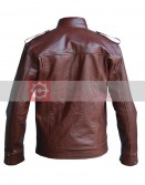Leather Skin Reddish Brown Men Jacket