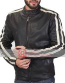 Men's Striped Motorcycle Jacket