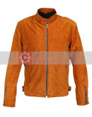 Men's Tan Suede Leather Jacket