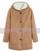 Sienna Miller Shearling Brown Coat