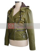 Women's Olive Green Brando Hooded Jacket