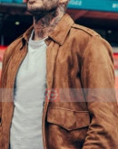 Save Our Squad David Beckham Brown Jacket