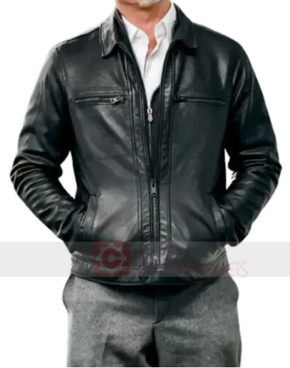 Wolves 2023 Brad Pitt Leather Jacket