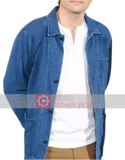Your Place Or Mine Ashton Kutcher (Peter Coleman) Blue Jacket