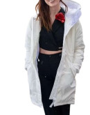 Fair Play Phoebe Dynevor White Hooded Jacket