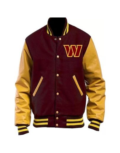 Washington Commanders Letterman Maroon Jacket