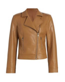 Moto Faux Brown Leather Jacket