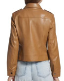 Moto Faux Brown Leather Jacket