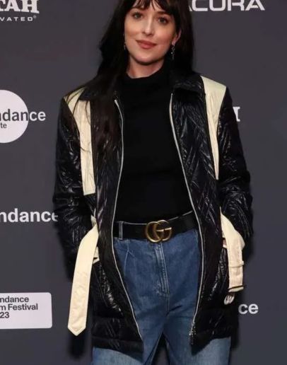 Sundance Film Festival 2023 Dakota Johnson Leather Jacket